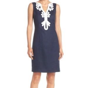 Eliza J Women's Blue Embroidered Sheath Dress